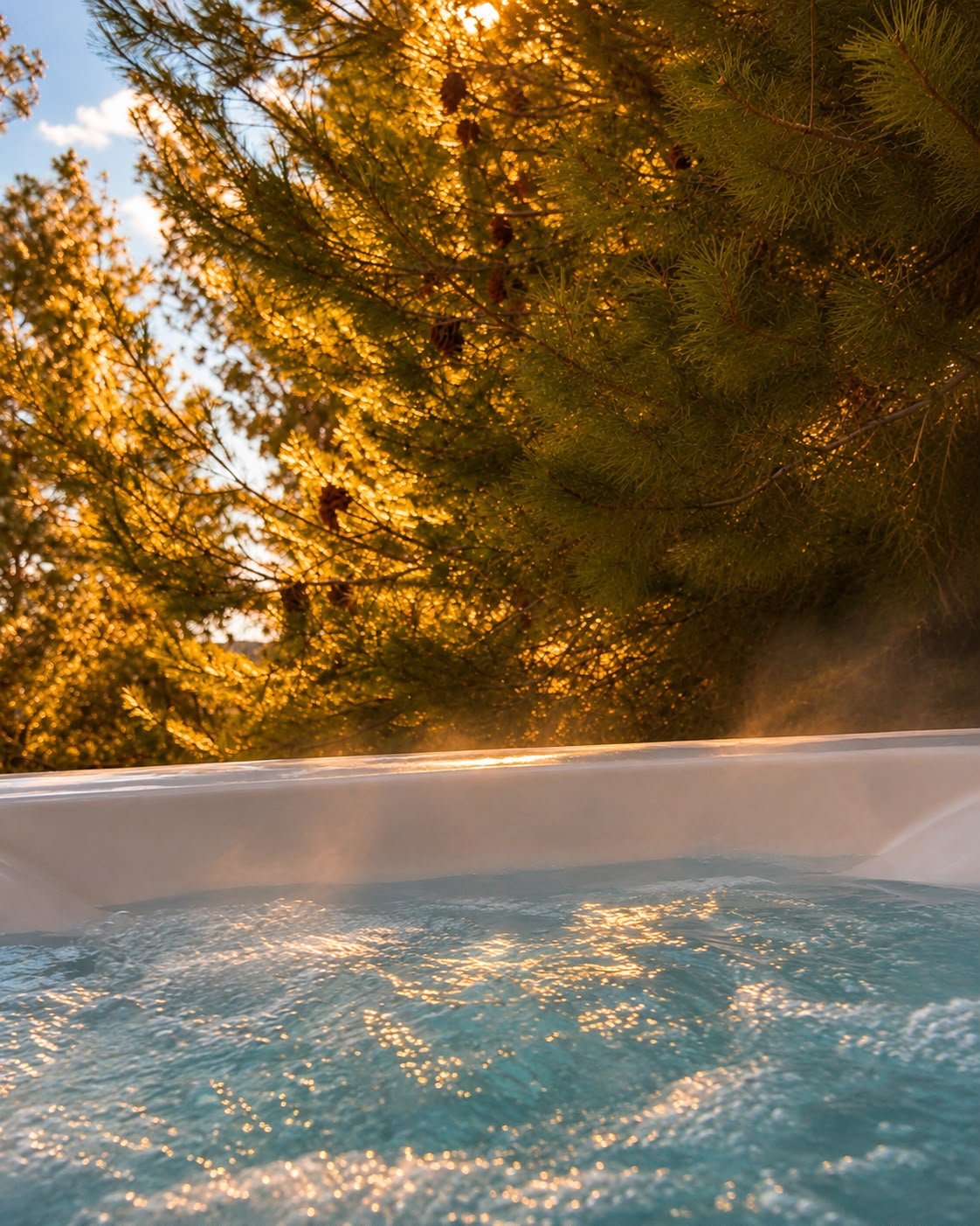 Jacuzzi privatif sous les pins